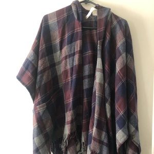 Forever 21 flannel pancho